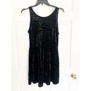 Black velvet party dress